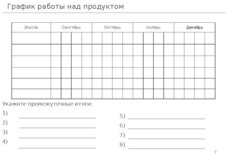 График работы макет пустой