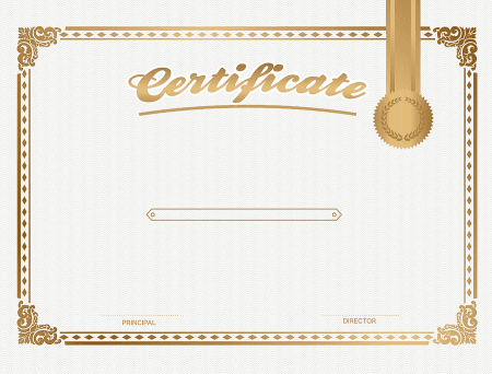 Certificate шаблон