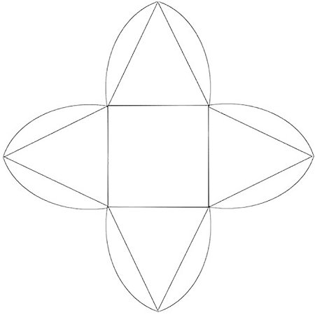 Трафарет бонбоньерки коробочки