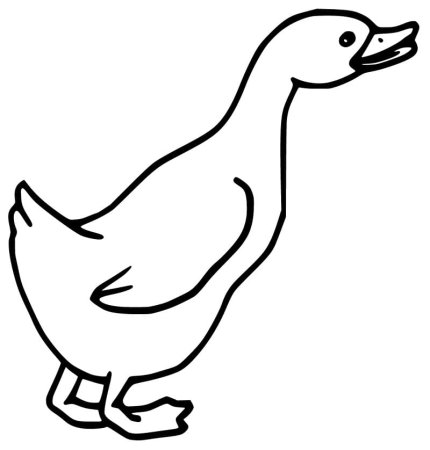 Гусь раскраска