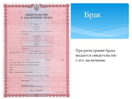 Документ о заключении брака заполнить