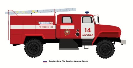 Пожарная машина трафарет