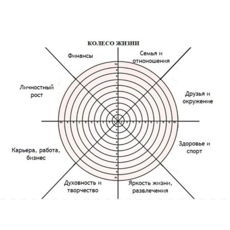 Схема колеса жизненного баланса