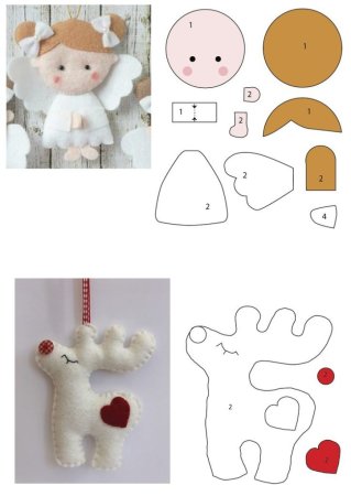 Игрушки из фетра выкройки