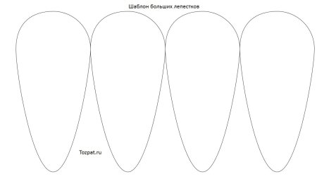 Лепесток трафарет для вырезания