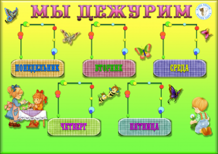 Таблица график дежурств на месяц