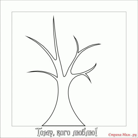Трафареты дерева для детского сада