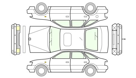 BMW e60 модель развертка