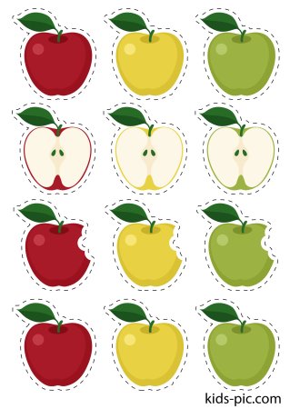 Шаблон яблоко для аппликации (43 фото)