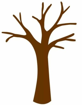 Коричневое дерево без листьев