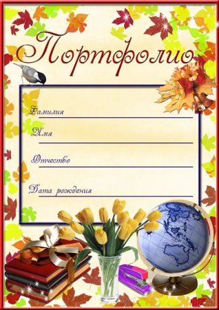 Портфолио ученика начальных классов