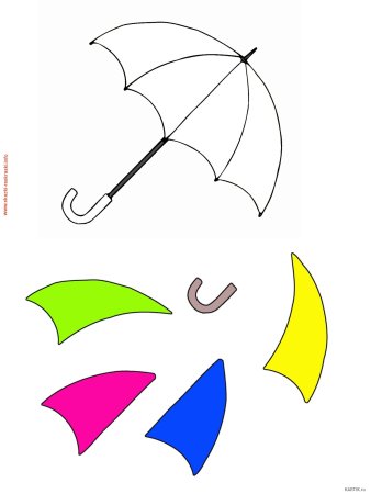 Шаблон зонтик для вырезания (47 фото)