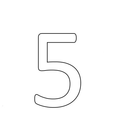 Цифра 5 раскраска