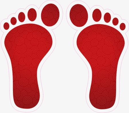 Отпечаток ноги для печати