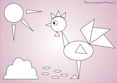 Рыбка из геометрических фигур