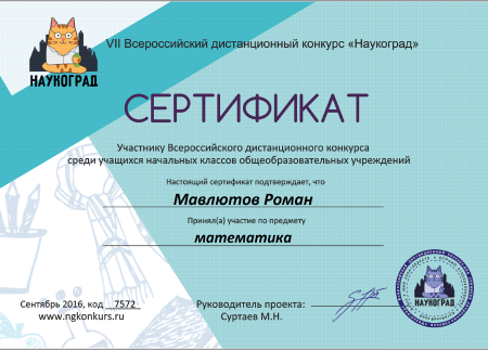 Бланки сертификатов участника