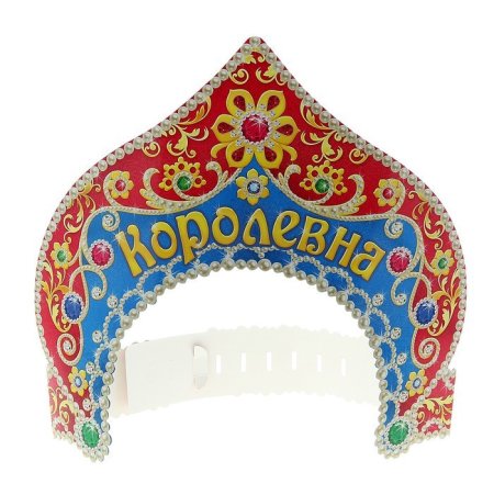 Кокошник Снегурочки трафарет