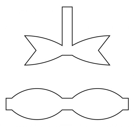 Бантик трафарет