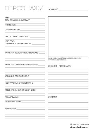 Карточка моей ОС