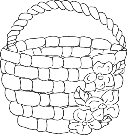 Трафарет корзинки