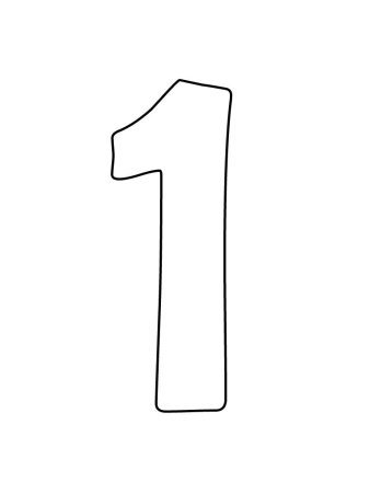 Цифра 1 трафарет