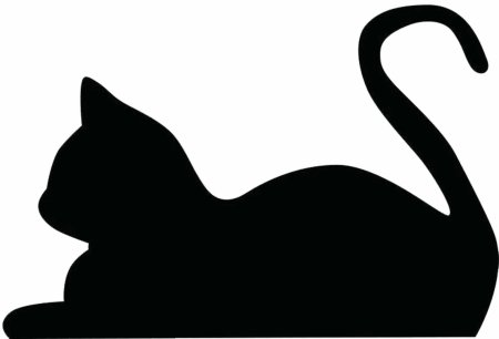 Трафарет кошки для рисования
