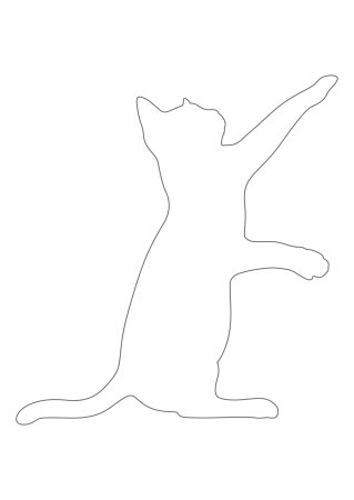 Силуэты кошек на стену