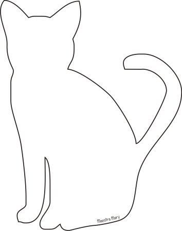 Трафарет кошки