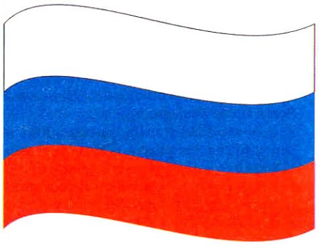 Трафарет российского флага