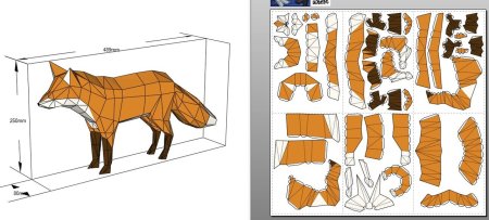 3d фигурка Хелло Китти из бумаги