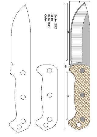 Bushcraft Knife чертеж