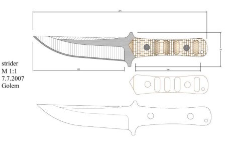 Нож Fallkniven PHK чертежи