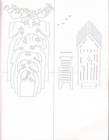 Киригами лестница