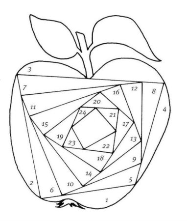 Техника Айрис фолдинг яблоко