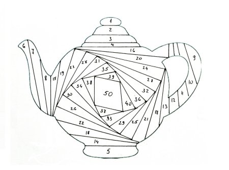 Чайник в технике Айрис фолдинг