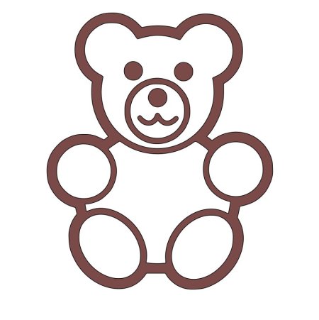 Мишка трафарет для детей