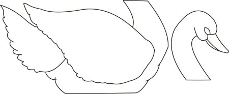 Лебедь раскраска