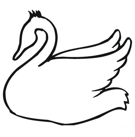 Лебедь трафарет