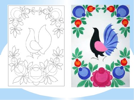 Городецкая роспись для детей