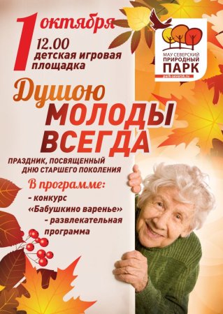 Концерт ко Дню пожилого человека афиша