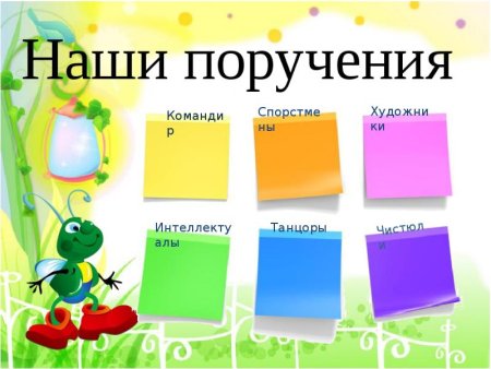 Наши поручения для классного уголка