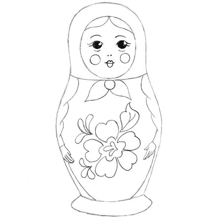 Вятская Матрешка раскраска