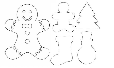 Gingerbread man раскраска для детей