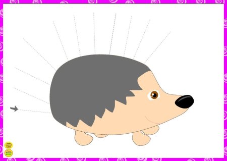 Игры с прищепками Ежик