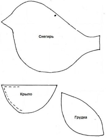 Трафарет снигерядля аппликации