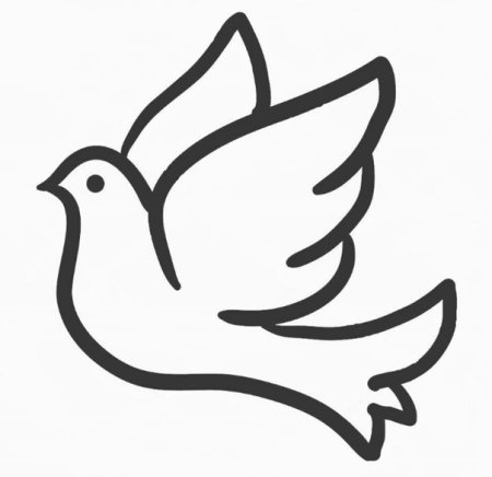 Голубь мира силуэт