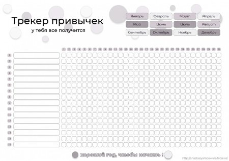 Чек листы для планера трекер привычек