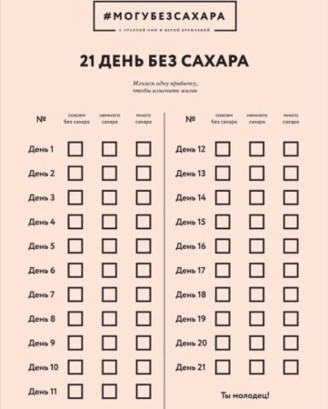 Чек лист 30 дней без
