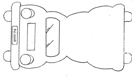 Трафарет машины для открытки
