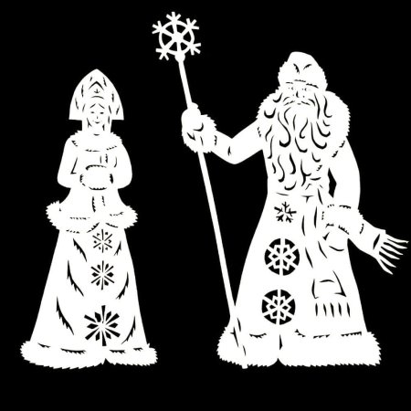Новогодние украшения на окна трафареты